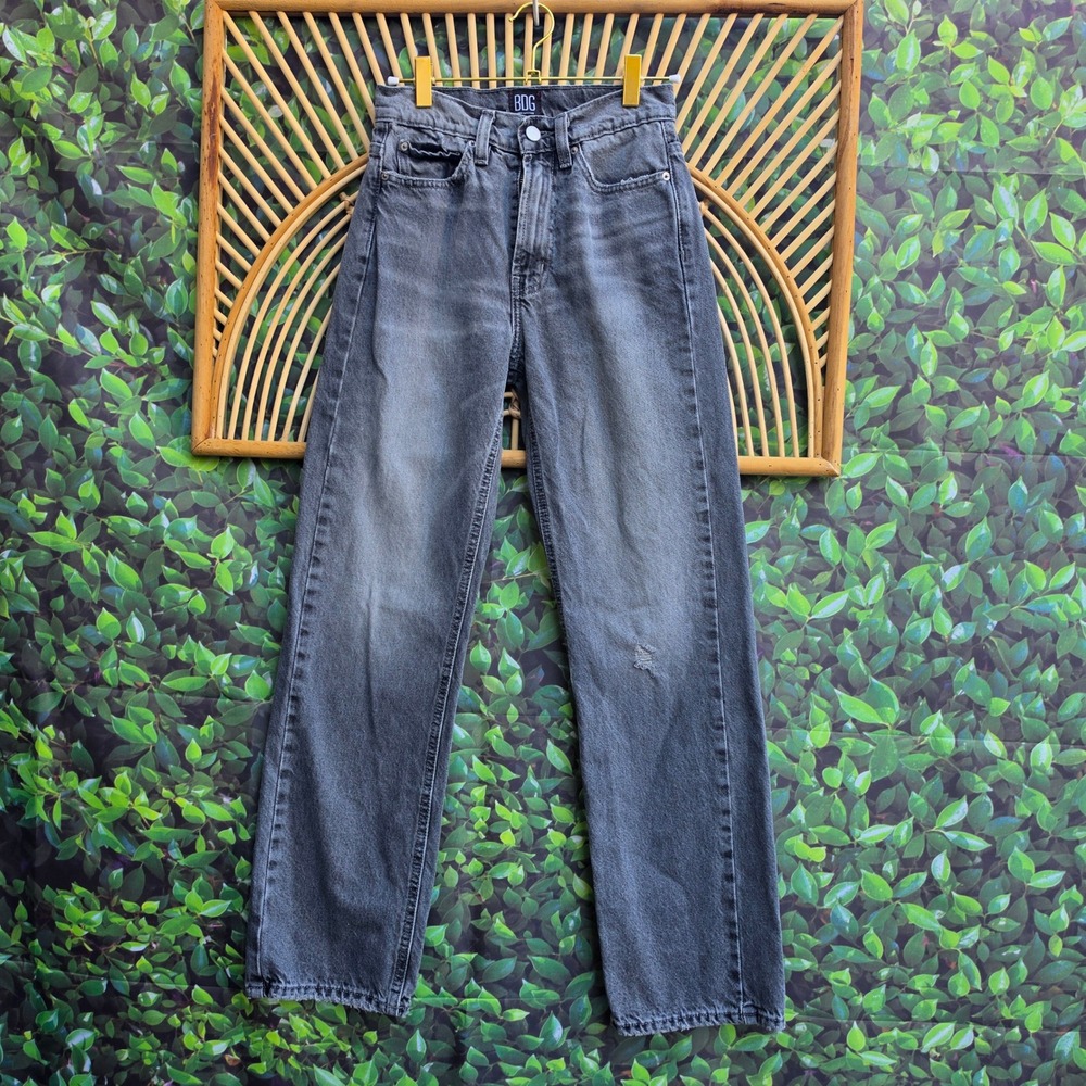 BDG Urban Outfitters Cowboy Jean Gray High Waisted Straight Leg Denim Size 24